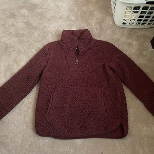 Thread & Supply Wubby Fleece Pullover Bordeaux Red